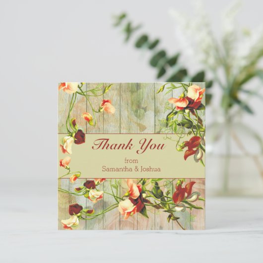 Gemäldeter Zaun mit Frühlingsblumen Danke (Stehend Vorderseite)