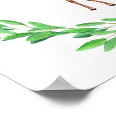 Gemäldetes Baby Deer Fawn Kranz der Blätter Poster (Ecke)