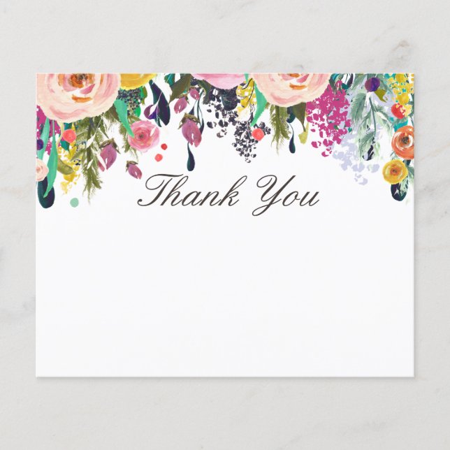 Gemäldetes Blumenbeauty Salon Danke Flyer (Vorderseite)