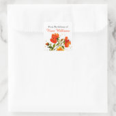 Gemäldetes Buchzeichen aus der Bibliothek Quadratischer Aufkleber (Tasche)