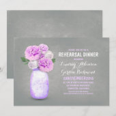 Gemäldetes Glaskeramikglas rustikale Probe Dinner  Einladung (Vorne/Hinten)