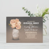 Gemäldetes Glaskeramikglas rustikale Probe Dinner Einladung (Stehend Vorderseite)