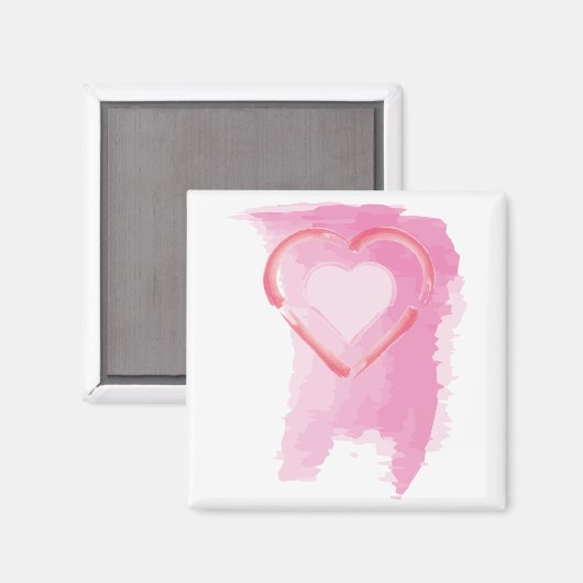 Gemäldetes Herz Magnet (Vorderseite/Rückseite)