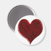 Gemäldetes Herz Magnet (Vorderseite/Rückseite)