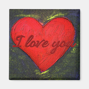 Gemäldetes Herz Magnet