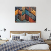 Gemäldetes Holz Canvas Art Leinwanddruck (Insitu (Schlafzimmer))