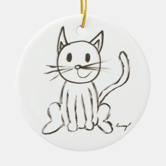 Gemäldetes Kitty "Kitty's 1st Christmas" Ornament (Vorne)