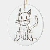 Gemäldetes Kitty "Kitty's 1st Christmas" Ornament (Links)
