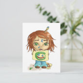 Gemäldetes Lächeln Postkarte (Stehend Vorderseite)