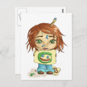 Gemäldetes Lächeln Postkarte (Vorne/Hinten)