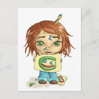 Gemäldetes Lächeln Postkarte