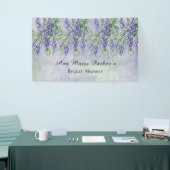 Gemäldetes Lavendel Wisteria Brautparty Banner (Messeveranstaltung)