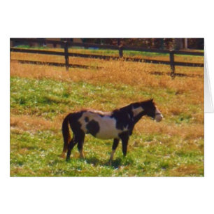 Gemäldetes Pferd in der Ferne