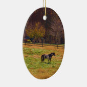 Gemäldetes Pferd in der Ferne Keramikornament (Rechts)