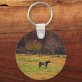 Gemäldetes Pferd in der Ferne Schlüsselanhänger (Vorderseite)