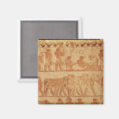 Gemäldetes Relief mit Darstellung Magnet (Vorderseite/Rückseite)