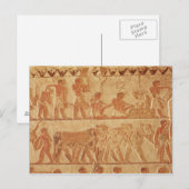 Gemäldetes Relief mit Darstellung Postkarte (Vorne/Hinten)