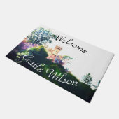 Gemäldetes Schloss Willkommen Fußmatte (Schrägansicht)