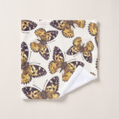 Gemäldetes Schmetterlingsmuster Badhandtuch Set (Waschlappen)