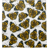 Gemäldetes Schmetterlingsmuster Duschvorhang (Vorderseite)