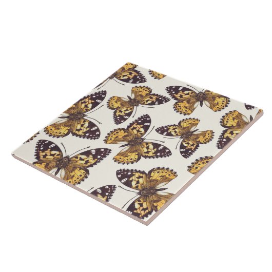 Gemäldetes Schmetterlingsmuster Fliese (Seite)