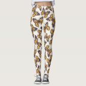 Gemäldetes Schmetterlingsmuster Leggings (Vorderseite)