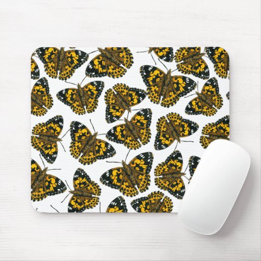 Gemäldetes Schmetterlingsmuster Mousepad (Mit Mouse)