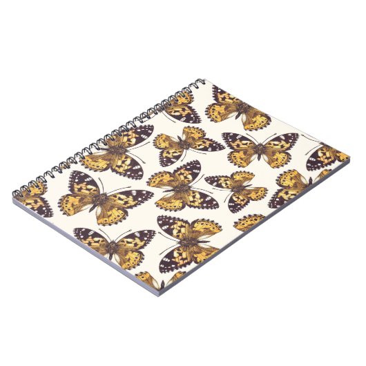Gemäldetes Schmetterlingsmuster Notizblock (Linke Seite)