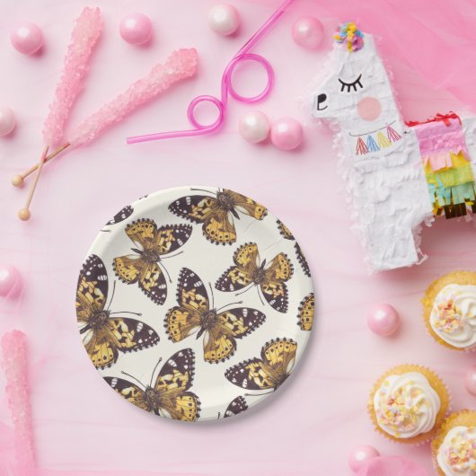 Gemäldetes Schmetterlingsmuster Pappteller (Party)