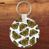 Gemäldetes Schmetterlingsmuster Schlüsselanhänger (Vorderseite)