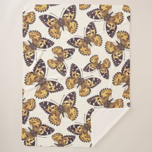 Gemäldetes Schmetterlingsmuster Sherpadecke (Vorderseite)