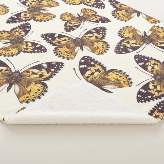 Gemäldetes Schmetterlingsmuster Sherpadecke (3/4)