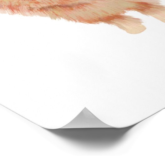 Gemäldetes Spitz Poster (Ecke)