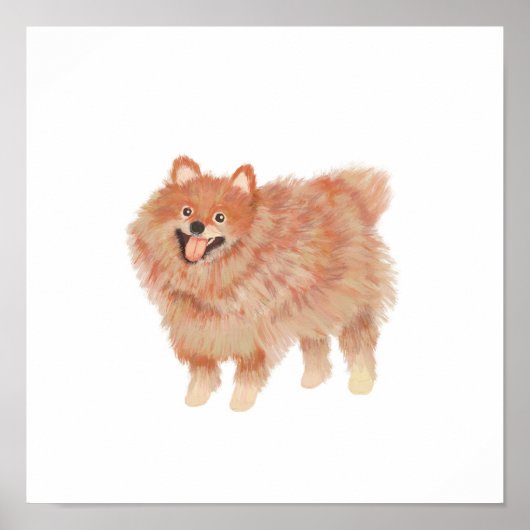 Gemäldetes Spitz Poster (Vorne)