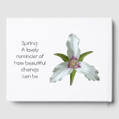 Gemäldetes Trillium Spring Wildblume Gästebuch (Rückseite)