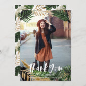 Gemäldetes tropisches Foto Abschluss vielen Dank (Vorne/Hinten)