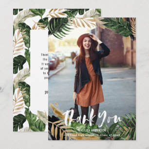 Gemäldetes tropisches Foto Abschluss vielen Dank