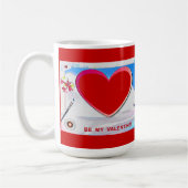 Gemäldetes Valentinherz Hinzufügen Ihres Fotos Tasse (Links)