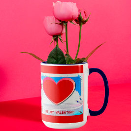 Gemäldetes Valentinherz Hinzufügen Ihres Fotos Tasse