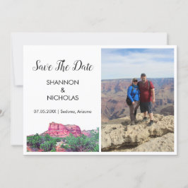 Gemäldetes Verlobung Foto Save the Date