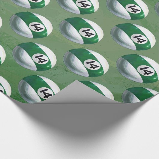Gemalt 14-Ball-Muster Geschenkpapier (Ecke)