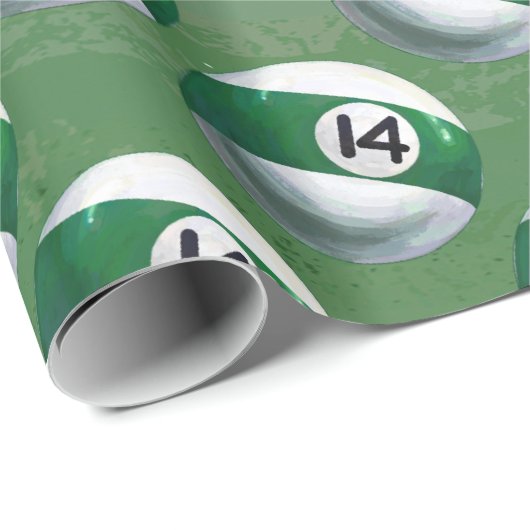 Gemalt 14-Ball-Muster Geschenkpapier (Rolleneckpunkt)