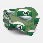 Gemalt 14-Ball-Muster Krawatte (Gerollt)