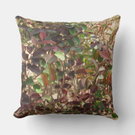 Gemalt schöne grüne rote Blätter Kissen