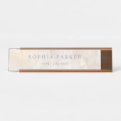 Gemalte abstrakte | elegante Minimalistische Schreibtischnamensplakette (Vorderseite )