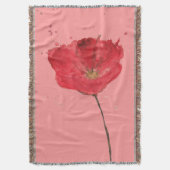 Gemalte Aquarell-Mohnblume 2 Decke (Vorderseite Vertikal)