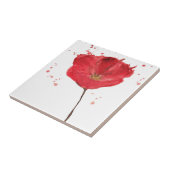 Gemalte Aquarell-Mohnblume 2 Fliese (Seite)