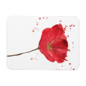 Gemalte Aquarell-Mohnblume 2 Magnet (Horizontal)