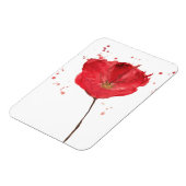 Gemalte Aquarell-Mohnblume 2 Magnet (Linke Seite)
