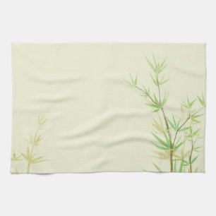 Gemalte Aquarellkarte mit wildem stilisiertem Geschirrtuch